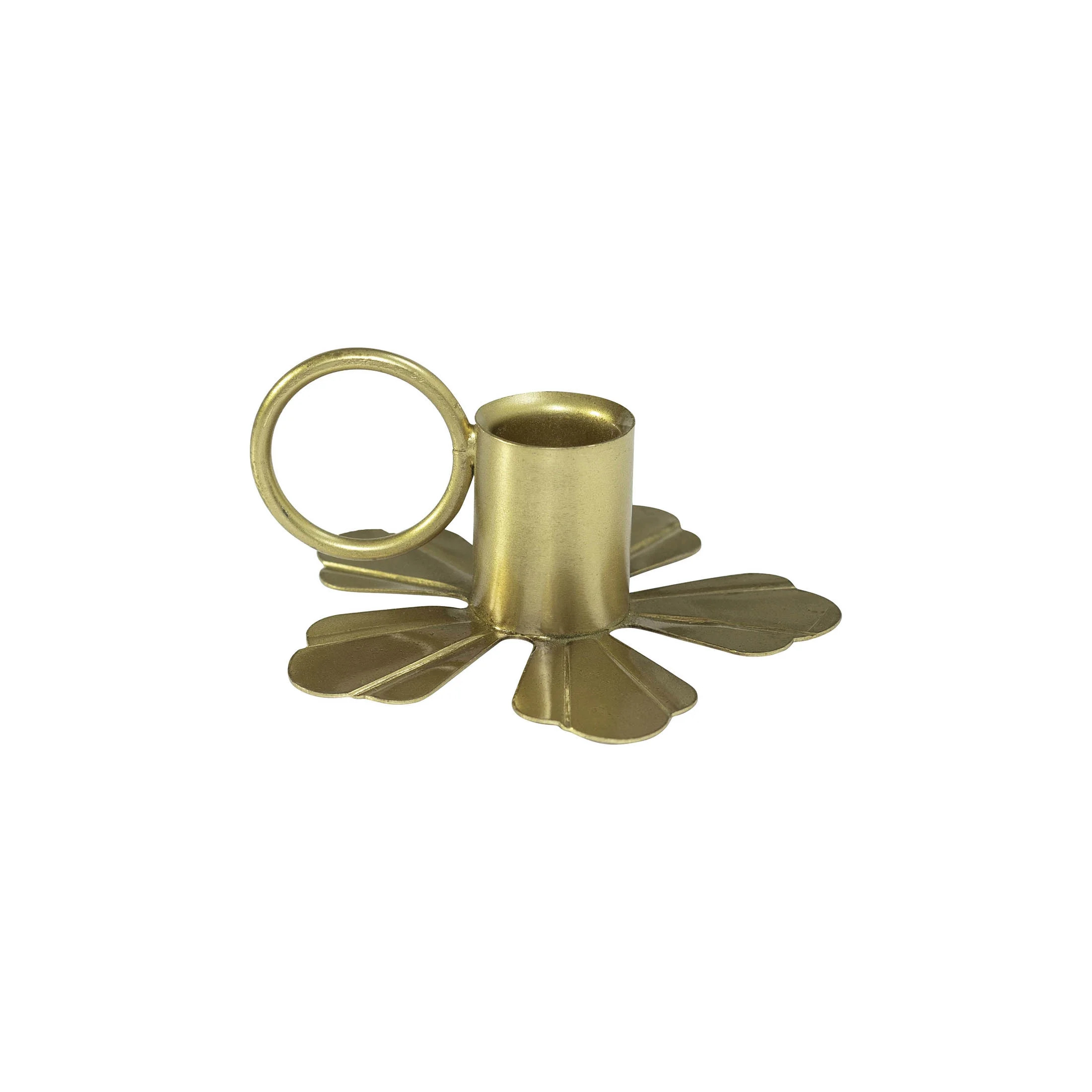 My Texas House Gold Petal Metal Taper Candle Holder with Handle, 1.5" | Walmart (US)