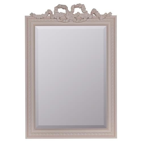 Ulysses French Country Pink Beveled Frame Wall Mirror - Small | Kathy Kuo Home