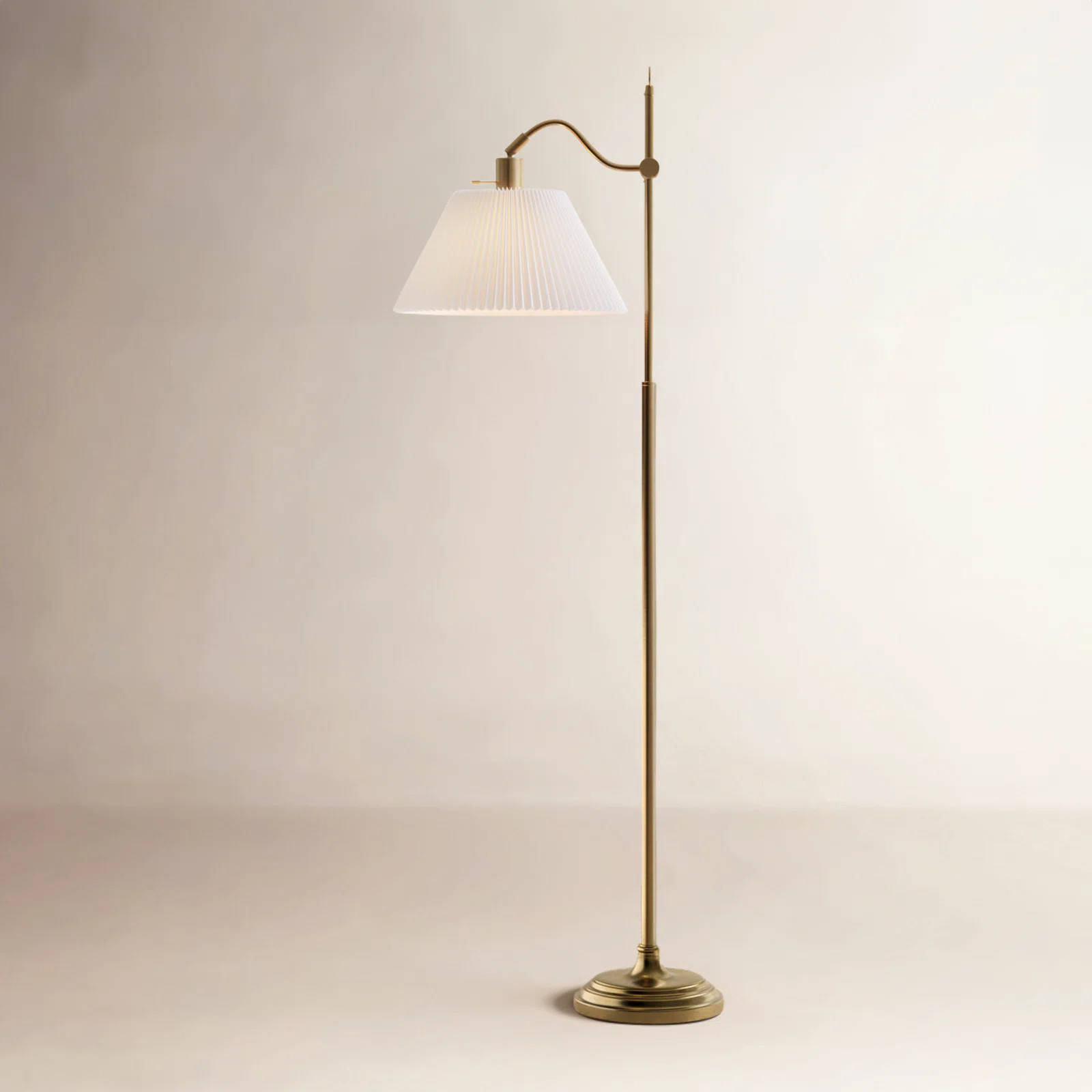 Swanmore 64.75'' Brass Task Floor Lamp | Wayfair North America