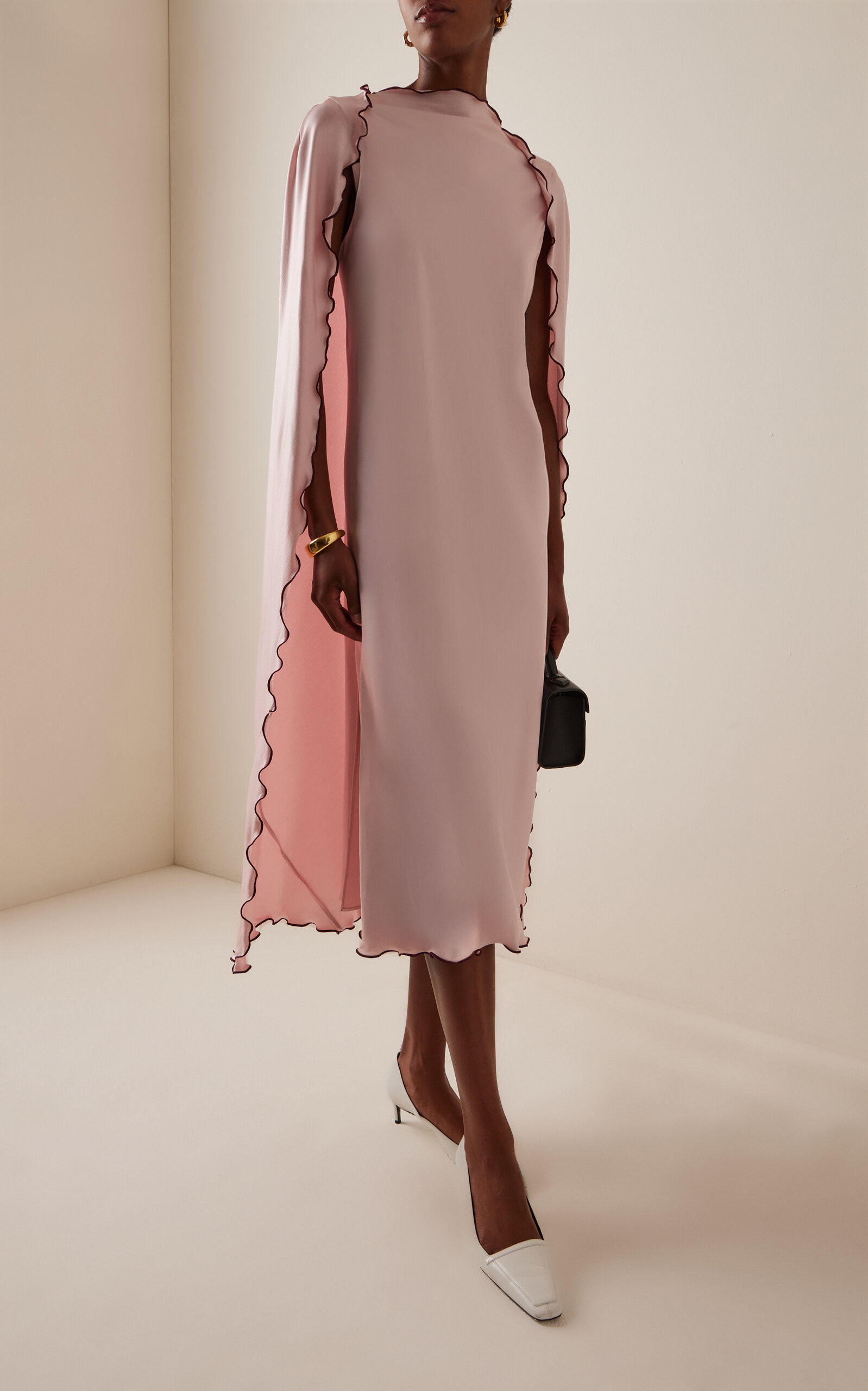 Scalloped Cady Cape Dress | Moda Operandi (Global)