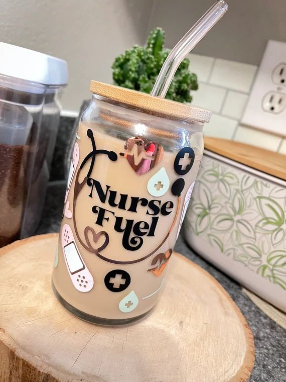 Beer Can Glass  Nurse Gifts  Nurse Fuel customized Gifts  | Etsy | Etsy (US)