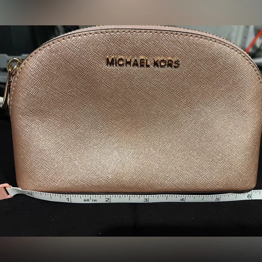 Michael Kors Pink Cosmetic Bag Sleek Dome Design | Poshmark