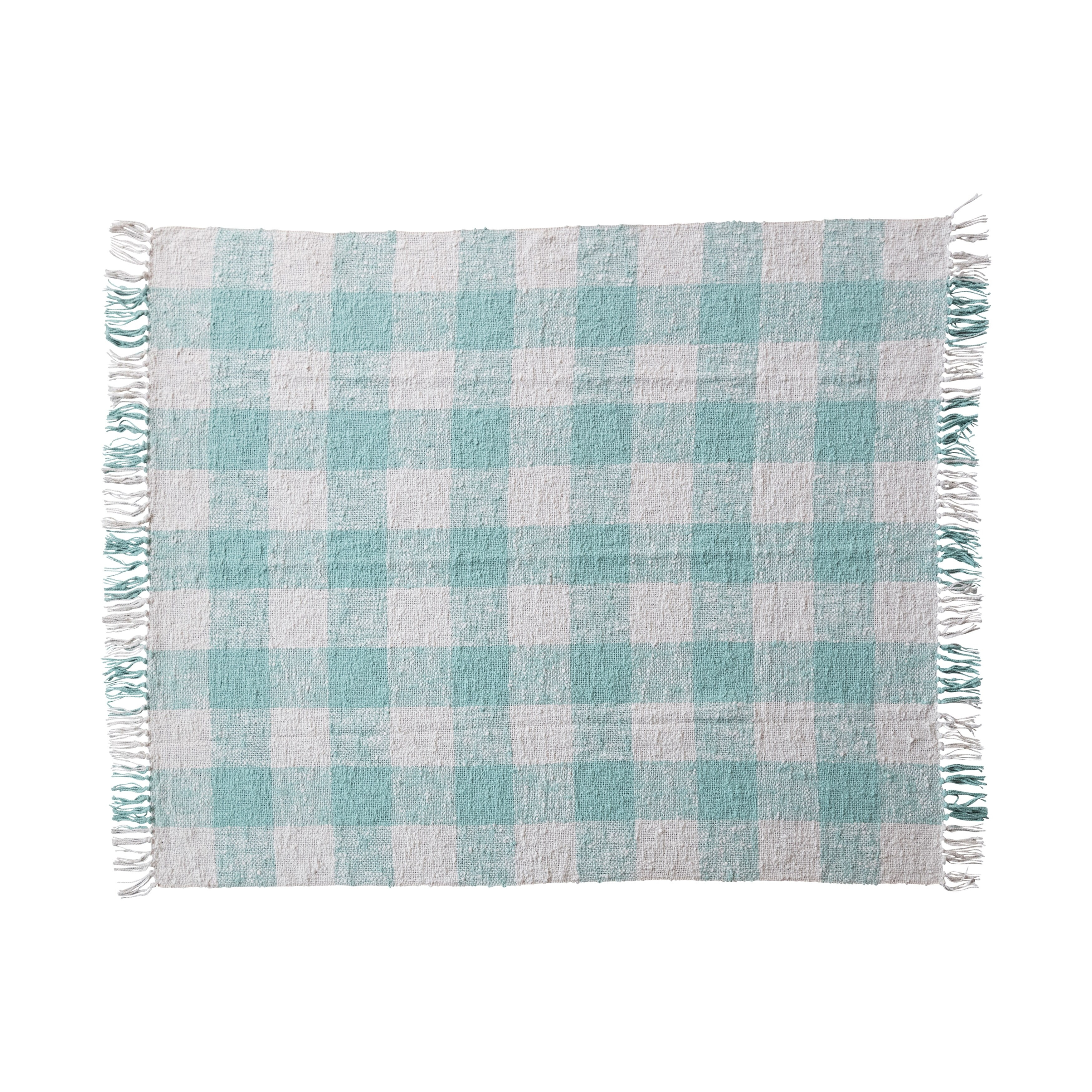 Hand-Woven Fabric Throw with Fringe | Bed Bath & Beyond