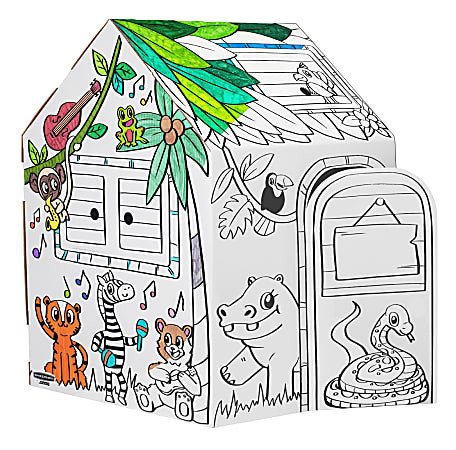 Bankers Box At Play Jungle Playhouse 47 34 H x 32 W x 32 D 60percent Recycled Animals - Office De... | Office Depot and OfficeMax 
