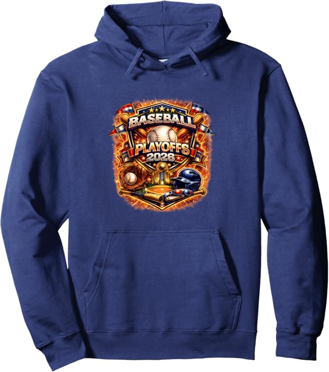 Baseball Playoffs 2026 Graphic Vintage Style Design Pullover Hoodie | Amazon (US)
