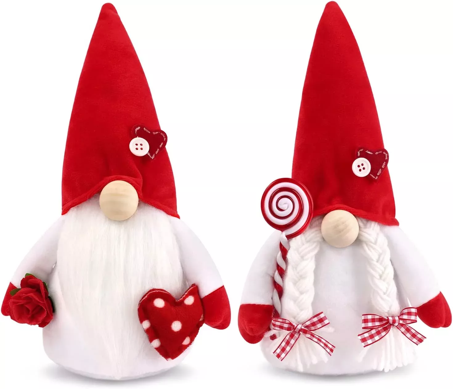 Ayieyill 2PCS Valentines Day Gnome Plush Decorations Swedish Tomte Gnomes, Romantic Valentines Da... | Walmart (US)