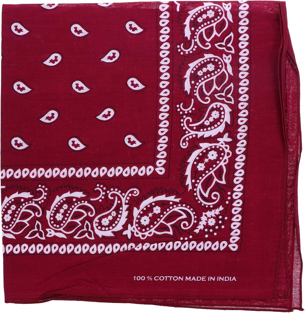 Motique Accessories Extra Large Paisley Bandana 27x27 Inch | Amazon (US)