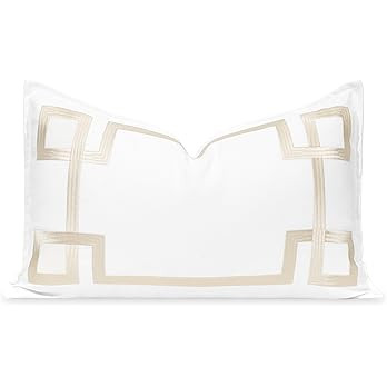 Hofdeco Premium Coastal Patio Indoor Outdoor Lumbar Pillow Cover Only, 12"x20" Water Repellent fo... | Amazon (US)