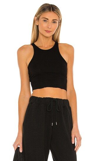 High Neck Ribbed Crop Top | Revolve Clothing (Global)