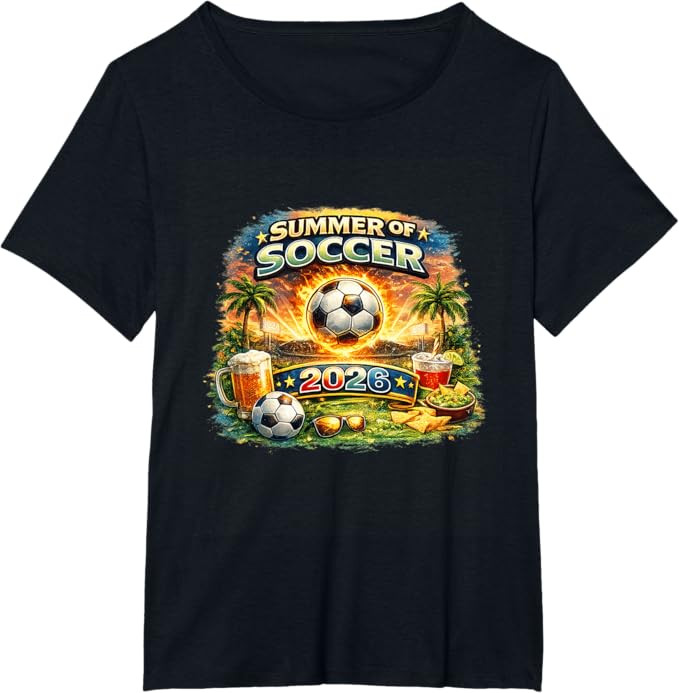 Summer of Soccer 2026 Fan Football Game Day Tropical T-Shirt | Amazon (US)