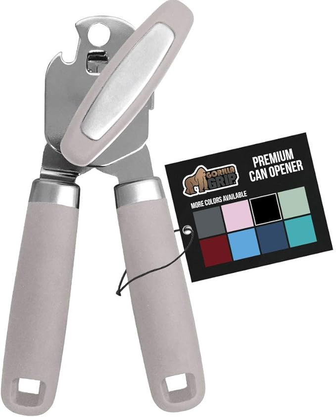 The Original Gorilla Grip Heavy Duty Stainless Steel Smooth Edge Manual Hand Held Can Opener With... | Amazon (US)