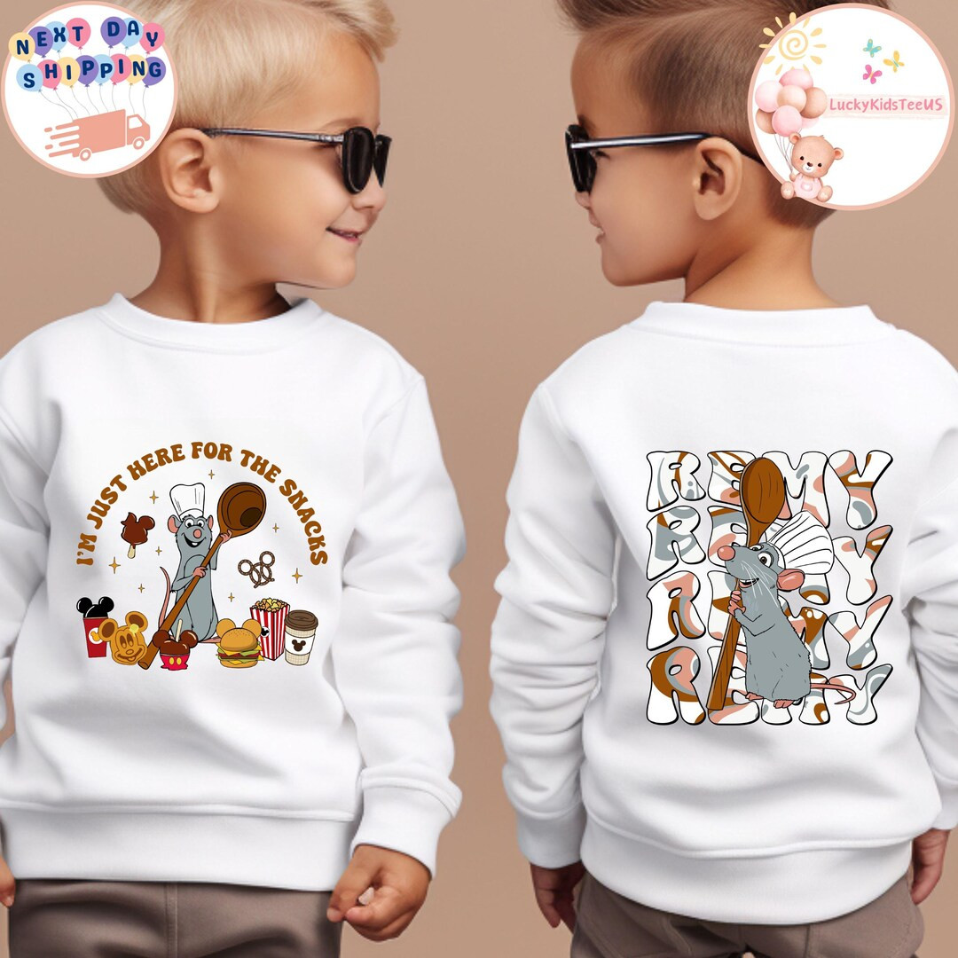 I'm Just Here for the Snacks Toddler Shirt, Disney Remy Kids Sweatshirt, Pixar Ratatouille Baby B... | Etsy (US)