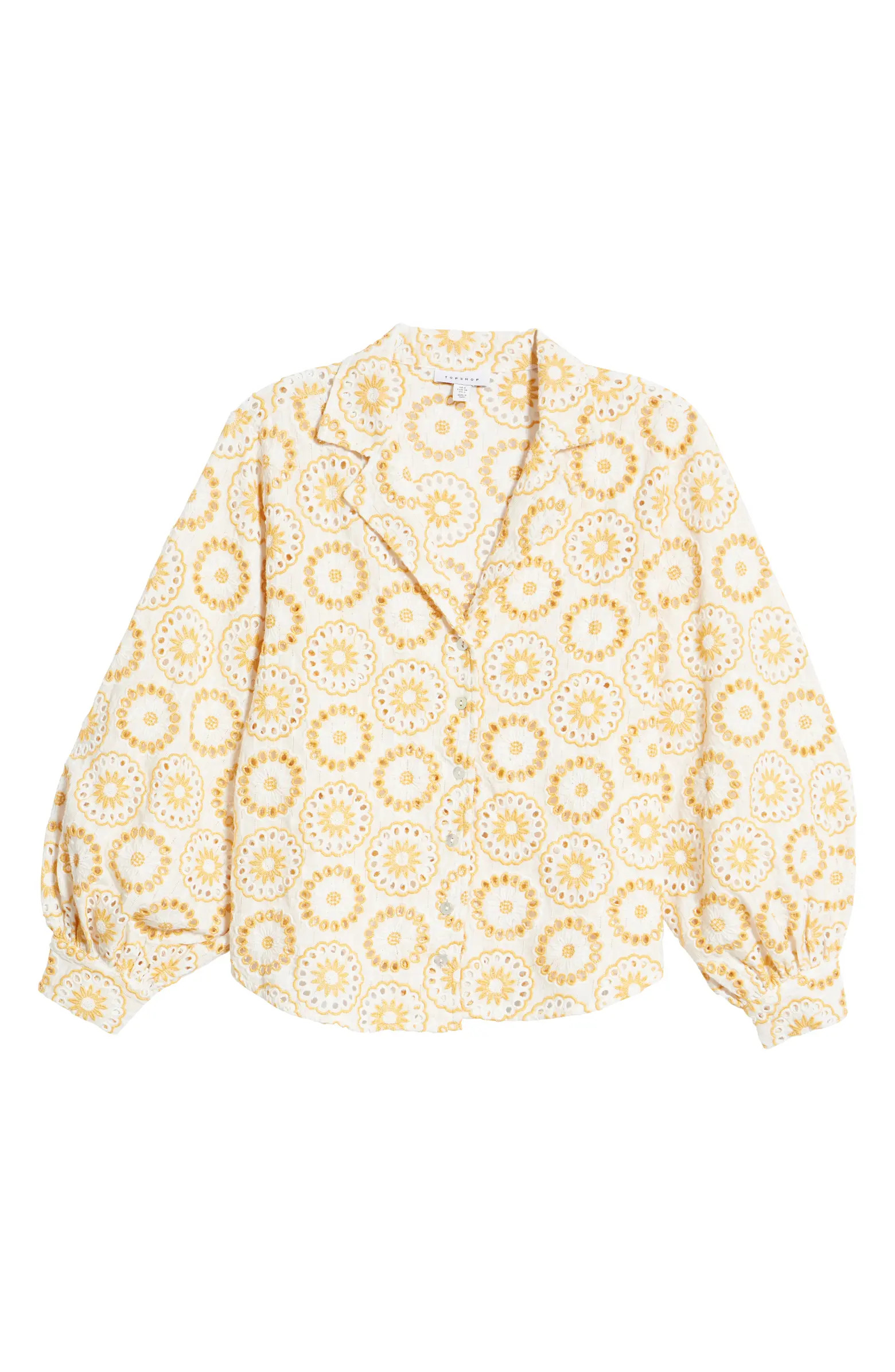 Topshop Floral Eyelet Embroidery Shirt | Nordstrom | Nordstrom