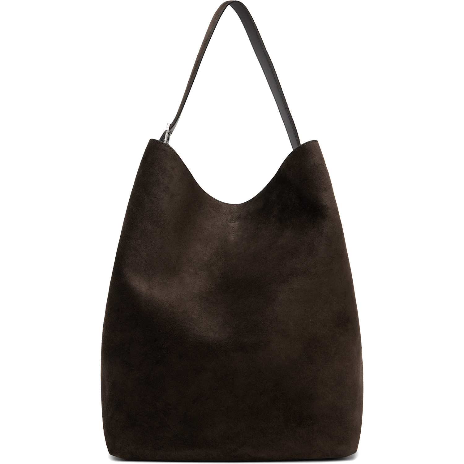 TOTEME Brown Belted Suede Tote | SSENSE