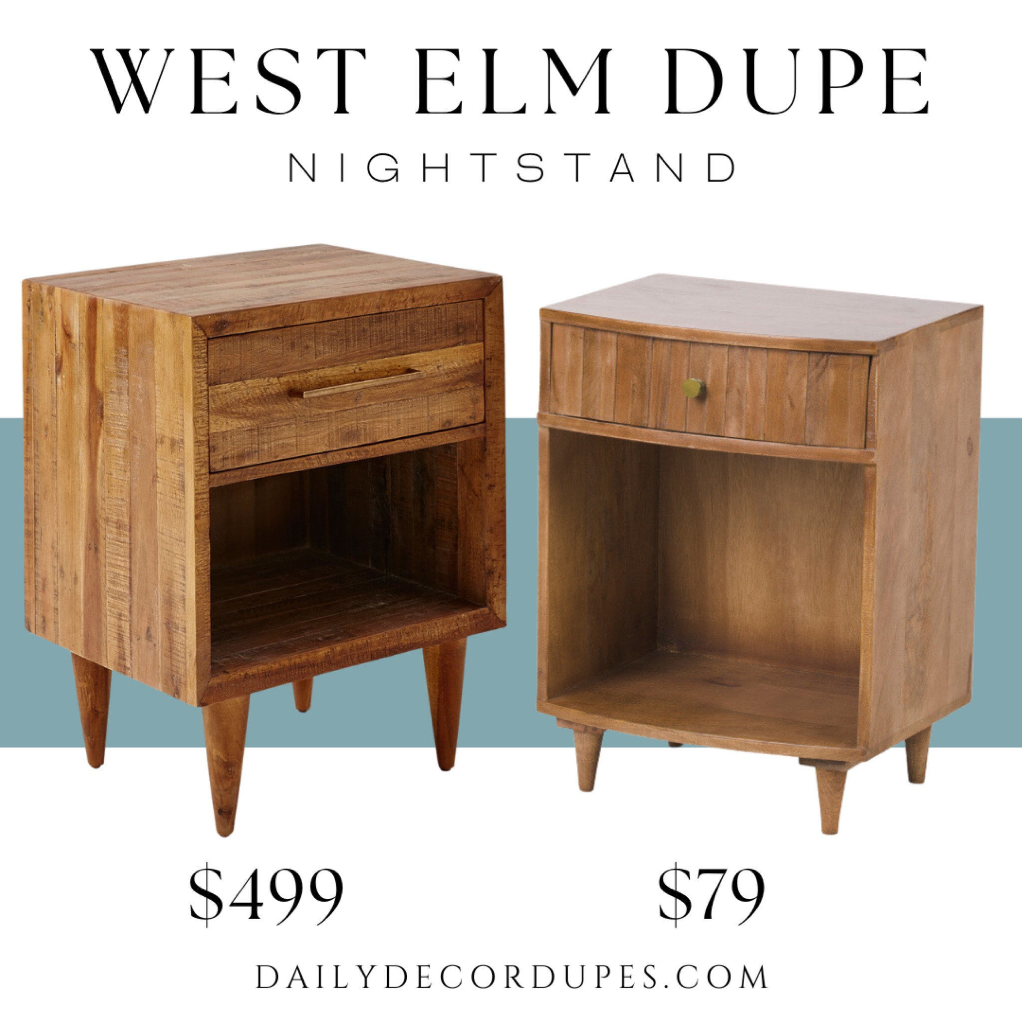 West elm nightstand dupe. Drawer side table. Wood nightstand. Mid-century modern night stand. Modern home furniture. Bedroom. Living room. 

Dupe dupes more affordable option find replica copy cat similar look for less budget friendly affordable cheap cheaper beautiful pretty. Clearance sale coupon code discount code promo code luxury lookalike look a like Inspo inspiration inspired by idea ideas Love dupes like these? I share multiple every day in my FB group “DAILY DECOR DUPES”

#LTKSaleAlert #LTKHome