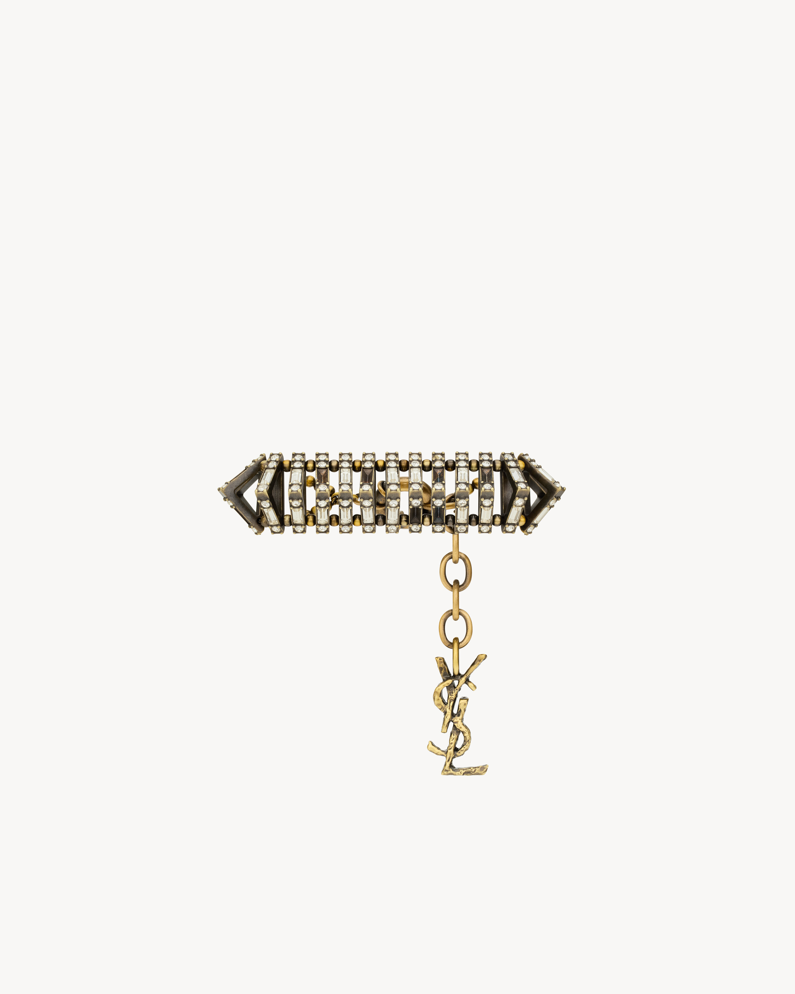 crystal pyramid bracelet in metal | Saint Laurent Inc. (Global)