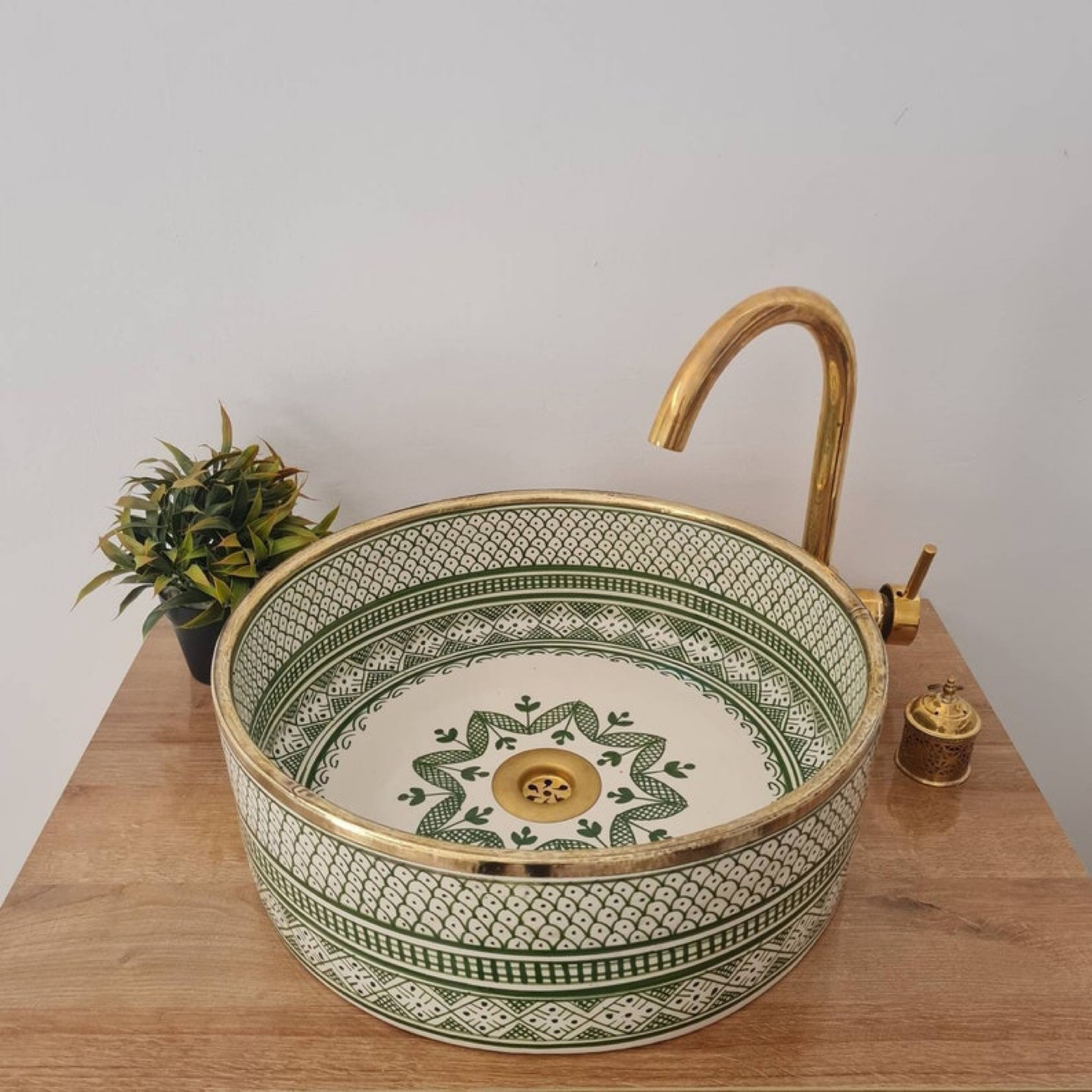 How cute is this Handcrafted Farmhouse Basin - Mid-Century Modern Vanity Sink - Brushed Solid Brass Rimed - Fish Scales Minimalist Design Sink + Gift

#LTKover40 #LTKfamily #LTKhome