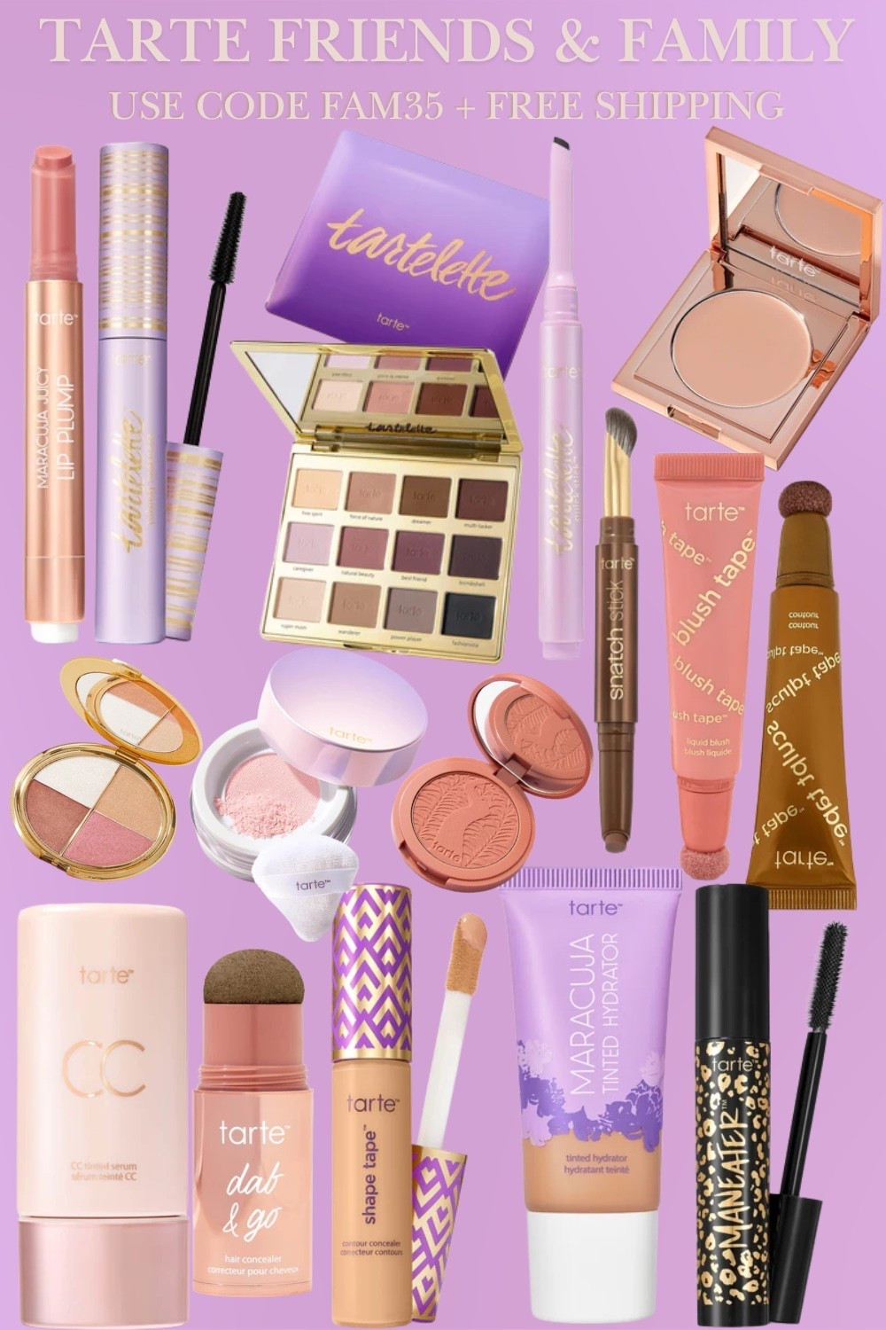 ✨ Tarte's Friends & Family Sale is HERE!! ✨💜💄

And guess what!?! 
Friends don't let friends pay full price!!

💰 code FAM35 = 35% off EVERYTHING (everyone else only gets 30%; besties save more!)

🗓️8/11 7AM – 8/18 9AM ET  

🚚 free shipping, US only

📌 bundles excluded, but every item's still min 35% off

This SALE IS SO GOOD! You don't want to miss it! Tap below and SAVE this post to come back to before the Sale ends 👇🏻🔗



#tarte sale
#friends and family sale 
#beauty sale 
#shape tape concealer 
#tartlette
#cc cream
#face tape foundation 
#tubing mascara 
#maneater mascara 
#tinted moisturizer 
#maracuja juicy lip
#cc under eye concealer 
#blur concealer stick
#juicy lip liner 
#sculpt tape 
#amazonian clay blush 
#cheek pallet 
#pressed powder 
#setting & brightening powder

#LTKOver40 #LTKSaleAlert #LTKBeauty