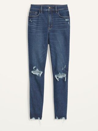Extra High-Waisted Rockstar 360&#xB0; Stretch Super Skinny Ripped Ankle Jeans for Women | Old Navy (US)