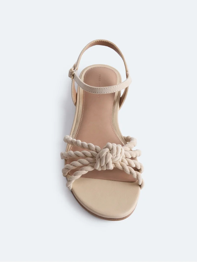 Free Assembly Women's Knot Flat Sandals | Walmart (US)