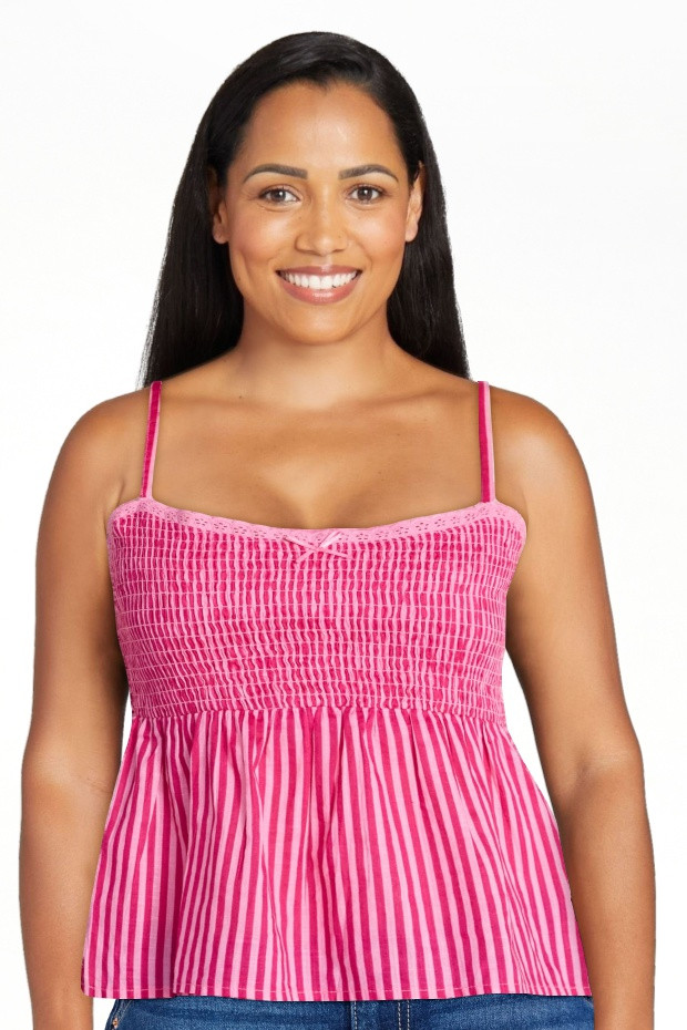 No Boundaries Cotton Smocked Baby Doll Tank Top, Women's XXS-XXXL | Walmart (US)
