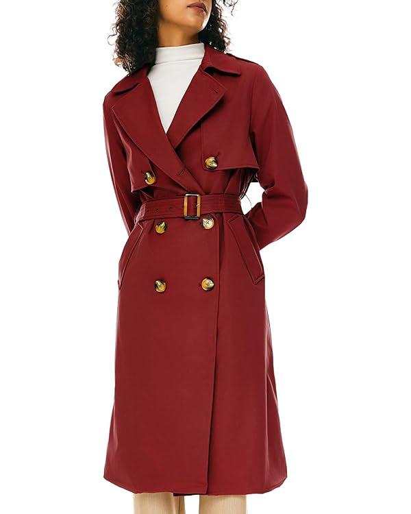 Orolay Women's 3/4 Length Double Breasted Trench Coat Lapel Jacket with Belt | Amazon (US)