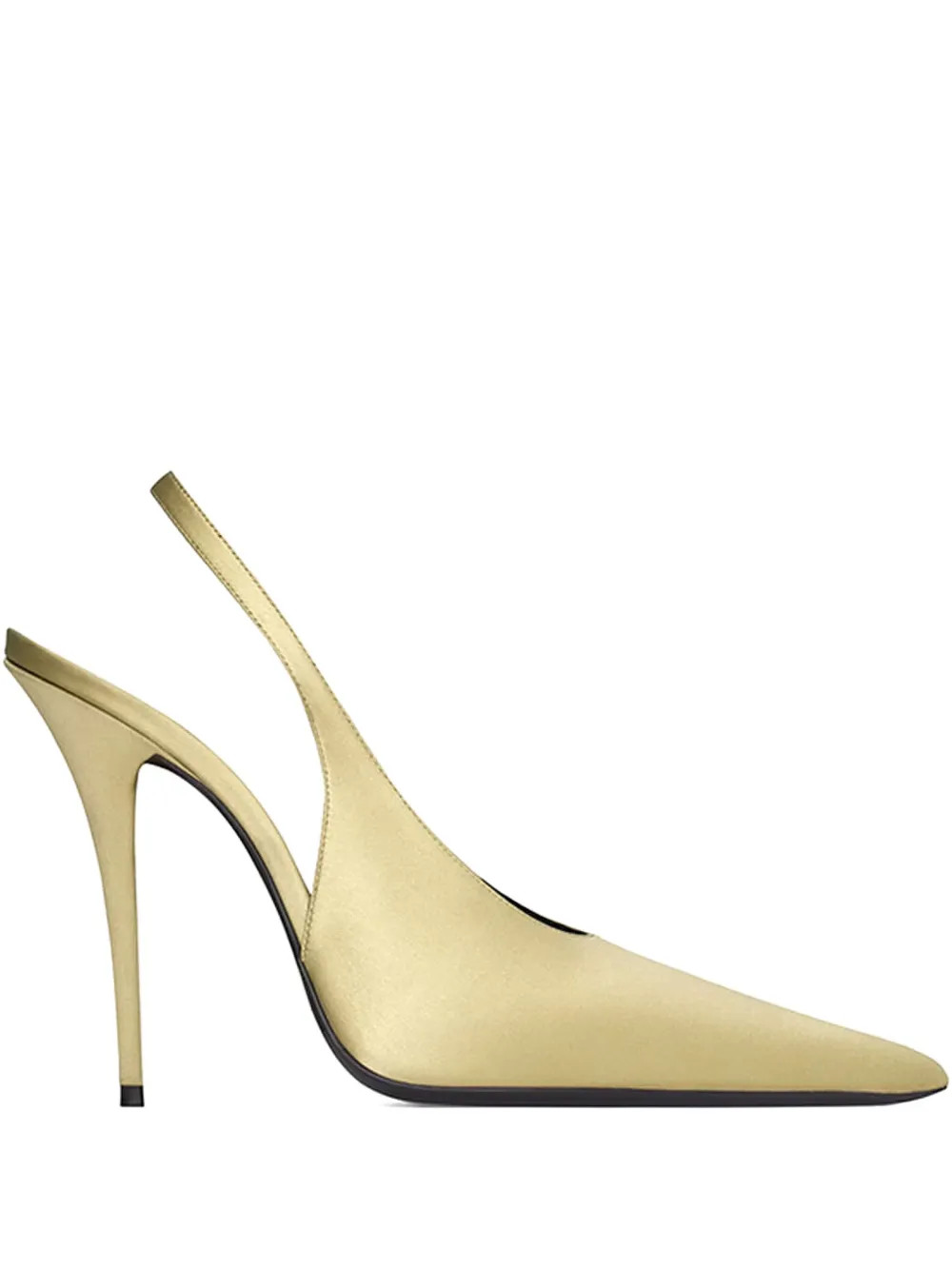 Saint Laurent 110mm L'entracte Slingback pointed-toe Pumps | Neutrals | FARFETCH UK | Farfetch Global