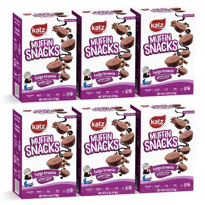 Katz Gluten Free Muffin Snacks - Fudge Brownie - 6 Pack | Target