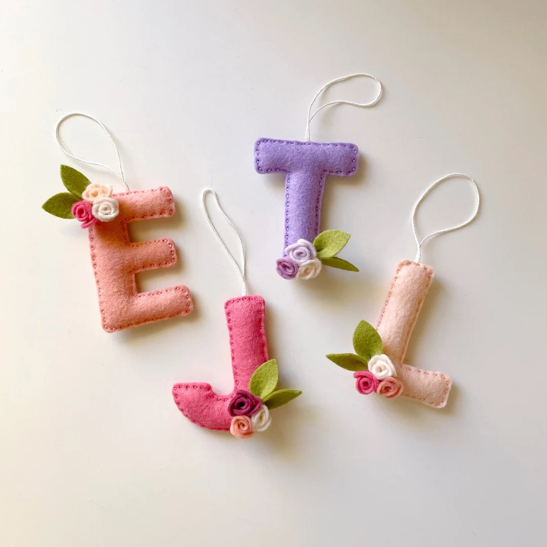 Monogram ornament, letter ornament, Christmas letter ornament, easter tag, ornament, gift toppers... | Etsy (US)