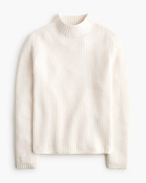 Cotton-blend mockneck sweater | J.Crew Factory