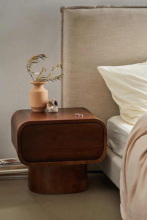 Huron Wood Nightstand/Side Table in Brown at Urban Outfitters | Urban Outfitters (US and RoW)