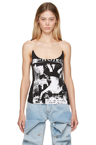 Black Printed Tank Top | SSENSE