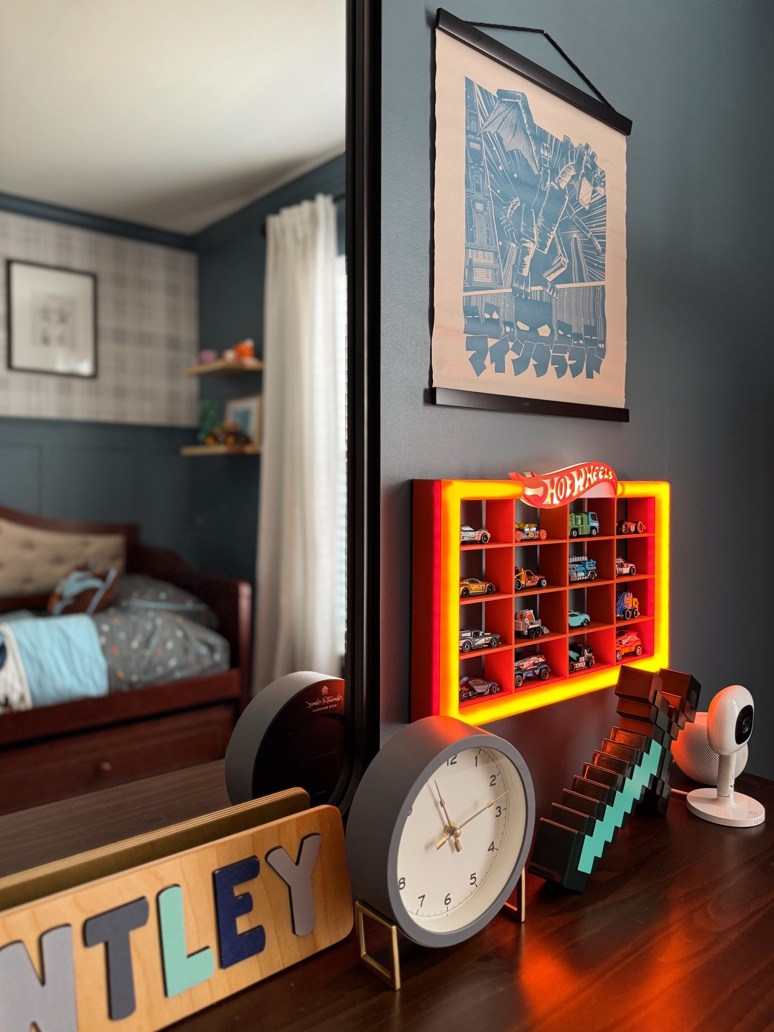 Bentley’s Hot Wheels, Minecraft, LEGO room is probably the coolest in all the house. A dream little boy’s bedroom. 💙

#LTKHome #LTKKids