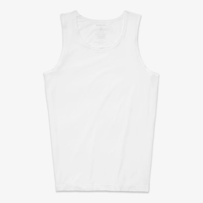 Tommy John Air White Tank Top Stay Tucked Undershirt | Tommy John
