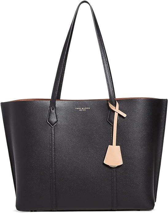 Tory Burch Women's Perry Triple Compartment Tote, Black, One Size | Amazon (US)