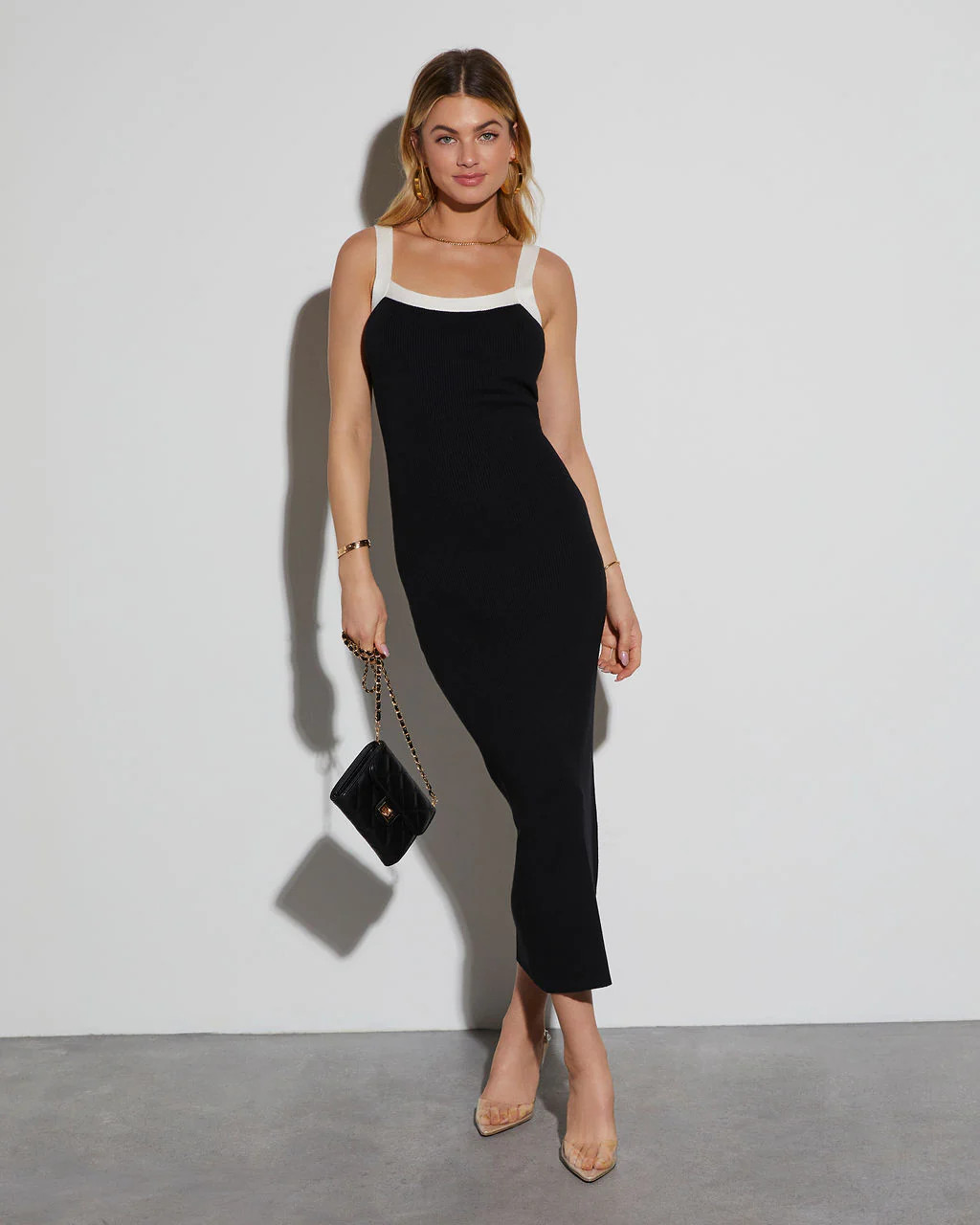 Elevated Ribbed Knit Midi Dress | VICI