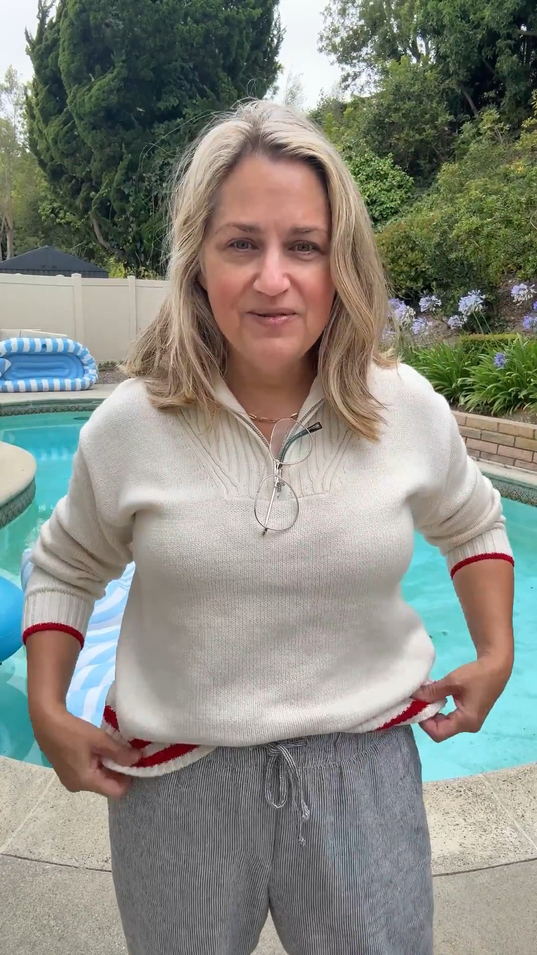 I love wearing pieces of clothing on repeat. I’ve worn this sweater three times over the last week and these pants twice with different tops! ￼

#LTKdayinmylife #LTKootd #LTKOver40