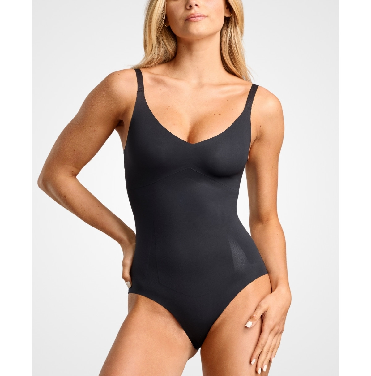 Siella Women's No-Show Shapewear One Piece Bodysuit - Black | Macy's