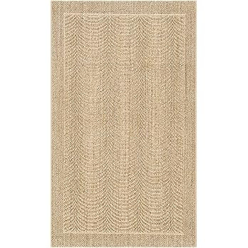 SAFAVIEH Palm Beach Collection Accent Rug - 3' x 5', Desert Sand, Sisal & Jute Design, Ideal for ... | Amazon (US)