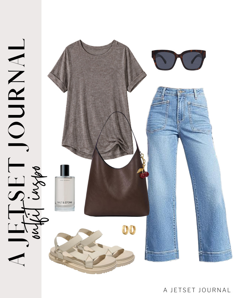 I paired this shoulder bag with Project Cloud sandals to style an ATHMILE oversized tee and wide-leg jeans combo. SOJOS polarized sunnies and a pair of chunky hoop earrings are perfect for this fit, too.

#LTKSeasonal #LTKSaleAlert #LTKTravel
 

 