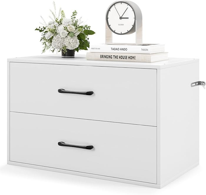 Giantex Stackable 2-Drawer Dressers for Bedroom - Short Dresser Two Drawer Storage Cabinet w/Hand... | Amazon (US)