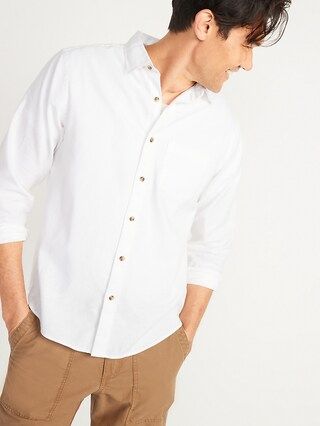 Regular Fit Linen-Blend Everyday Non-Stretch Shirt for Men | Old Navy (US)