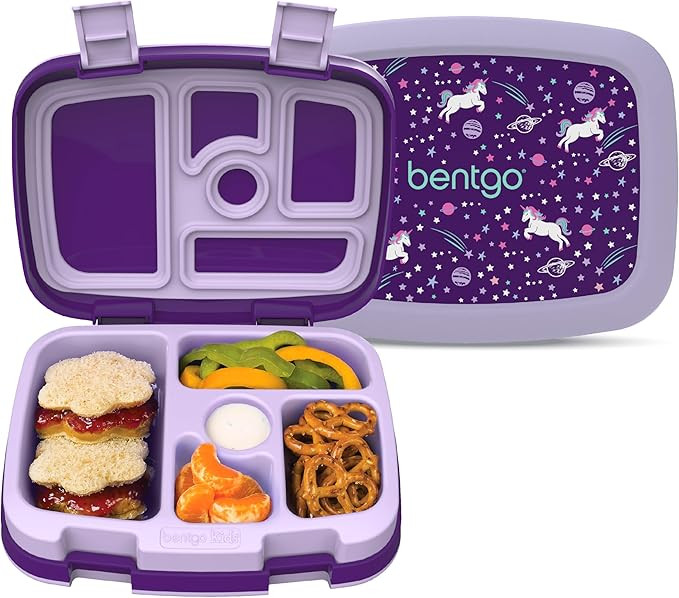 Bentgo Kids Prints Leak-Proof, 5-Compartment Bento-Style Kids Lunch Box - Ideal Portion Sizes for... | Amazon (US)