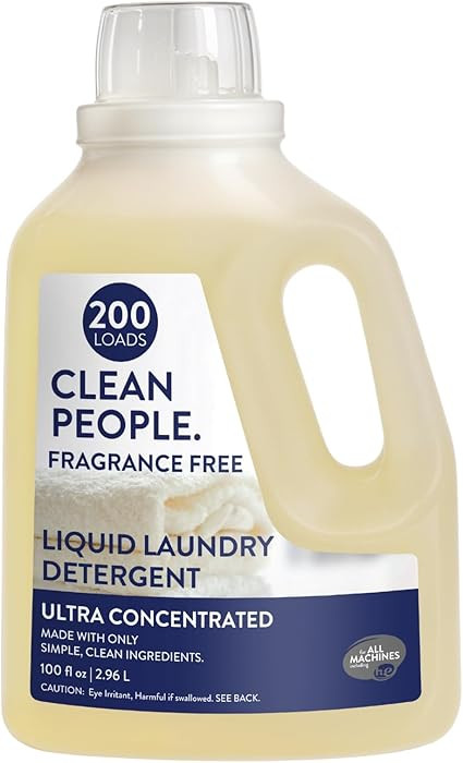 The Clean People Liquid Laundry Detergent - Recyclable Packaging, Stain Fighting - Ultra Concentr... | Amazon (US)