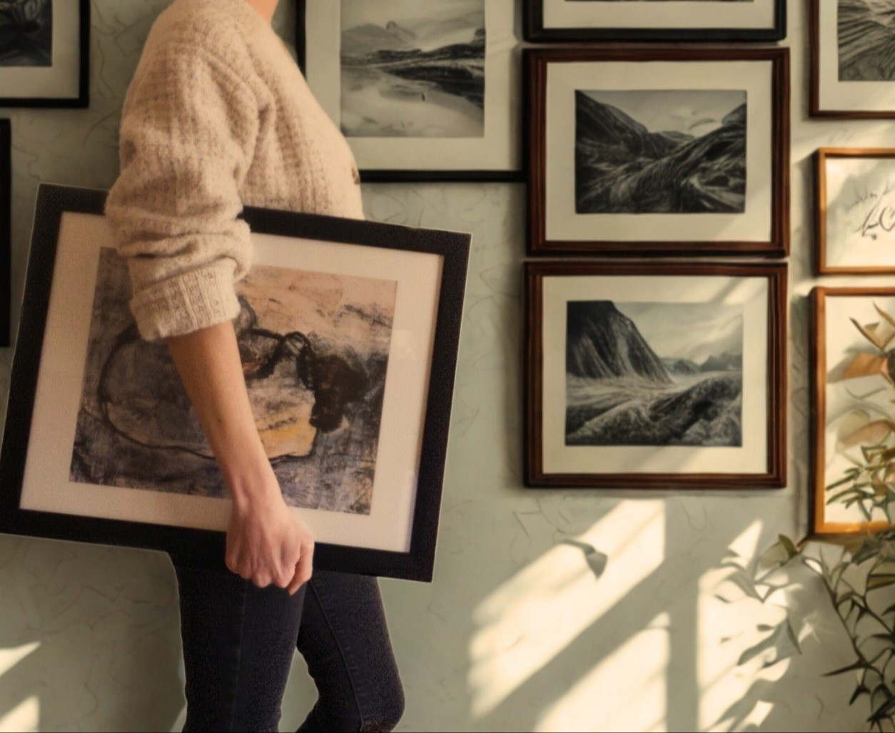 Gallery wall for the home. Home decor. Wall art. Black and white photograpy. Vintage art. Landscape painting. Living room decor. Framed art. Moody art

#LTKSeasonal #LTKHome #LTKSaleAlert