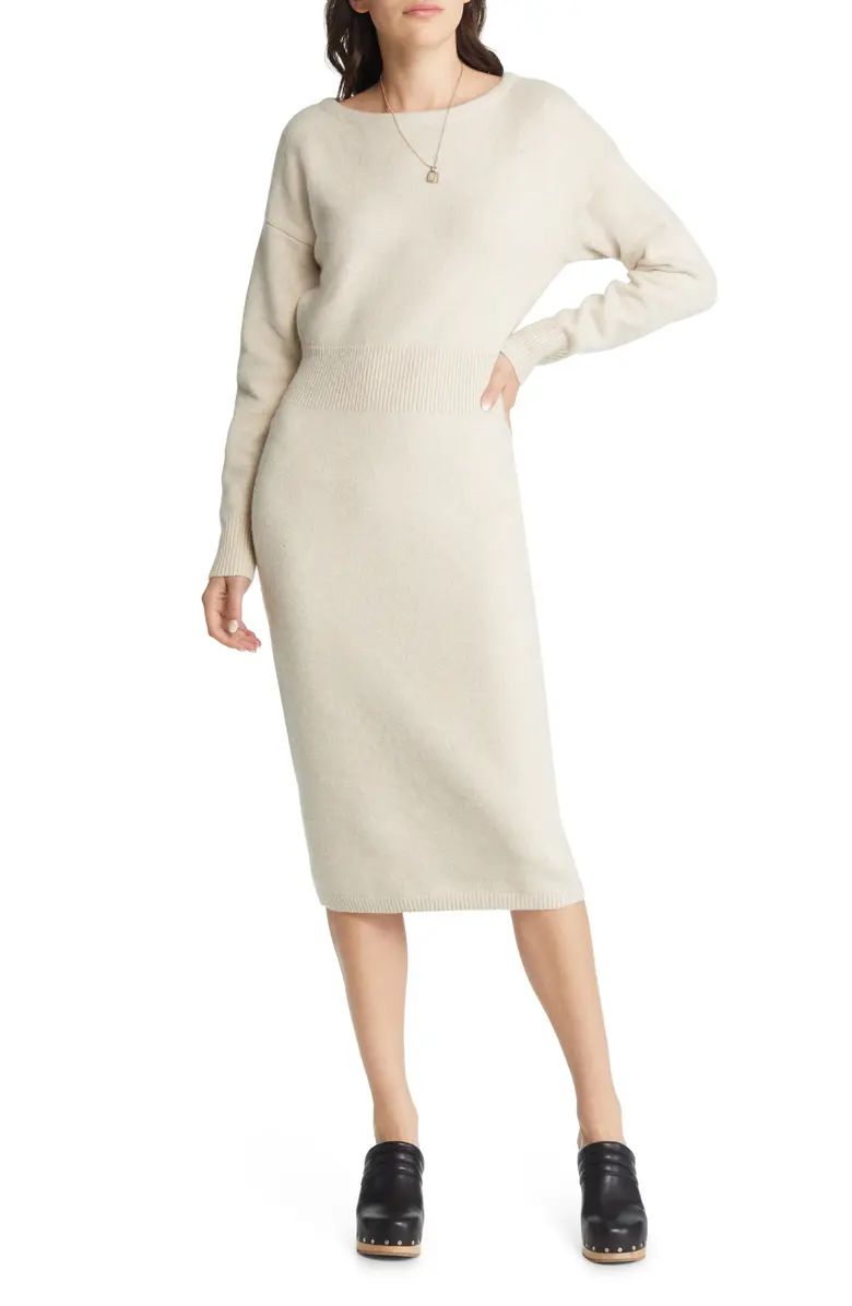 Long Sleeve Midi Sweater Dress | Nordstrom