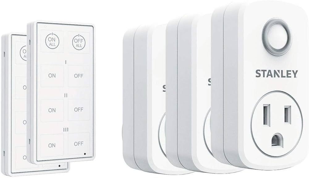 Stanley 37204 3-Pack Wireless Light Switch Remote System, 2 Transmitters, White | Amazon (US)