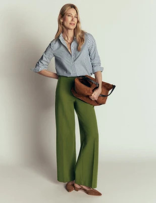 Boden Women's Belgravia Ponte Pants in Green | Size 2 | Boden (US)