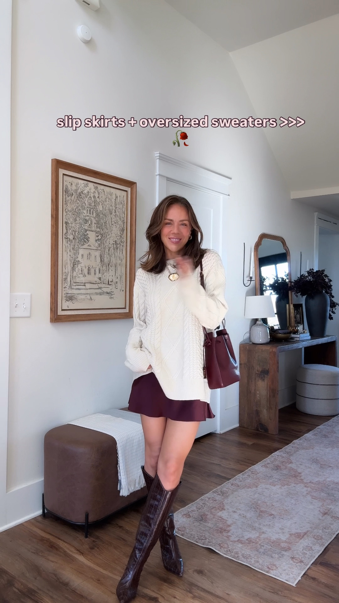 Amazon slip skirts + oversized sweaters. Easy Thanksgiving outfit xs skirt m sweater 

#LTKHoliday #LTKFindsUnder100 #LTKFindsUnder50