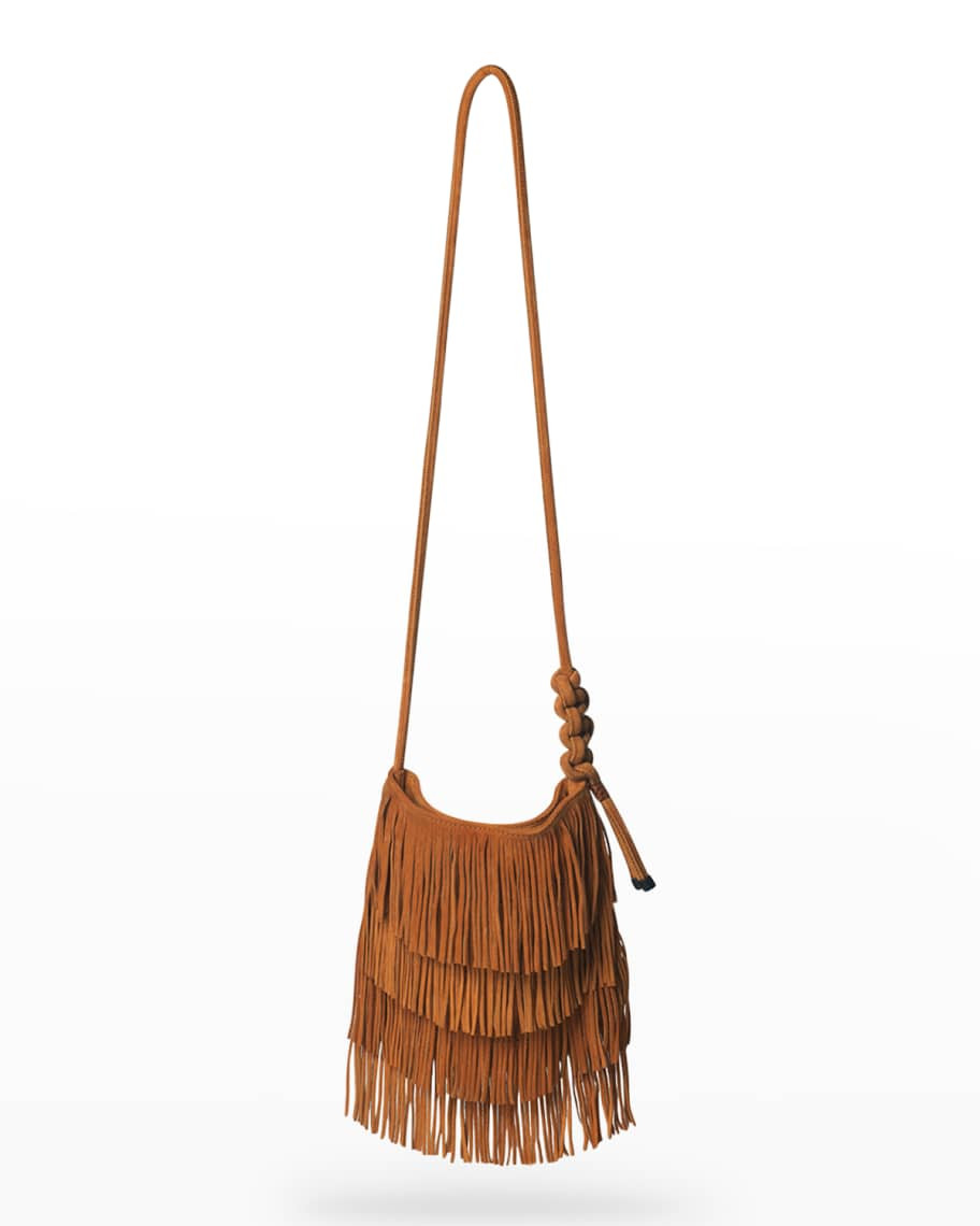 Callista Fringe Suede Crossbody Bag | Neiman Marcus